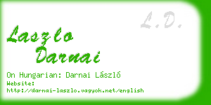 laszlo darnai business card