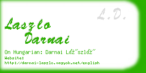 laszlo darnai business card